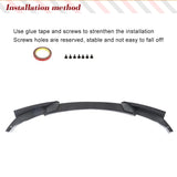 For BMW 3 Series F30 F31 M Sport 2013 - 2017 Car Front Bumper Lip Spoiler Winglets Splitters Carbon Fiber / ABS Black
