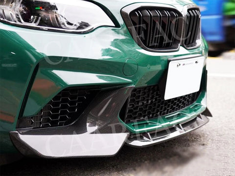 Carbon Fiber Material Front Bumper Lip Chin Spoiler For BMW 2 Series F87 M2 M2C Competition 2018-2020
