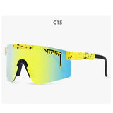 Double Wide Polarized Mirrored Lens Sunglasses with TR90 Frame and UV400 Protection