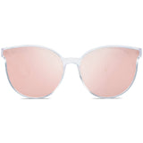 SOJOS Oversized Round Sunglasses for Women and Men Clear/Pink 60 Millimeters