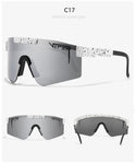 Double Wide Polarized Mirrored Lens Sunglasses with TR90 Frame and UV400 Protection