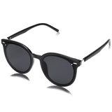 SOJOS Sunglasses Womens Trendy 2024 Classic Round Retro Vintage Shades Large Frame Sunnies SJ2067 Shiny Black