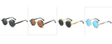 Retro Steampunk Round Sunglasses – Vintage Metal Designer Shades