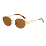 Small Metal Frame Oval Sunglasses