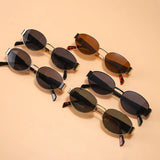 Small Metal Frame Oval Sunglasses