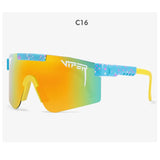 Double Wide Polarized Mirrored Lens Sunglasses with TR90 Frame and UV400 Protection
