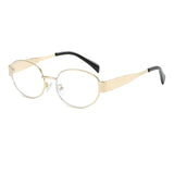 Small Metal Frame Oval Sunglasses