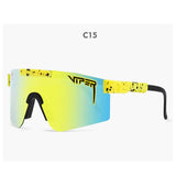 Double Wide Polarized Mirrored Lens Sunglasses with TR90 Frame and UV400 Protection