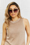 Full Rim Hybrid Frame Sunglasses
