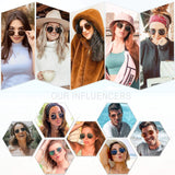 SOJOS Square Polarized Sunglasses for Women Men Small Hexagonal Polygon Mirrored Lens SJ1072 Silver