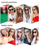 SOJOS Classic Square Polarized Sunglasses for Women Men Retro Trendy UV400 Sunnies SJ2050 Clear Pink/Pink Mirrored