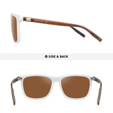 MERRY'S Unisex Polarized Aluminum Sunglasses Vintage Sun Glasses For Men/Women S8286 White Frame/Brown Lens/Brown Temples 56 Millimeters