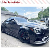 Carbon Fiber Car Side Skirts for Mercedes-Benz C Class W205 C63 C43 Coupe Car Side Skirt Extension Rocker Panel Side Body Kits