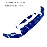 For VW Golf Mk7 Golf 7 GTI GTD R R-Line TSI TDI 2012-2020 TCR Style Rear Valance Car Rear Bumper Diffuser Spoiler Bodykit