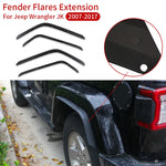 Front Rear Mudguard Fender Flares Extensions For Jeep Wrangler JK 2007-2017 J401 Car Splash Protector Protective Guard Mudflaps