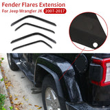 Front Rear Mudguard Fender Flares Extensions For Jeep Wrangler JK 2007-2017 J401 Car Splash Protector Protective Guard Mudflaps