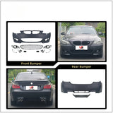 Body Kit For BMW 5 Series E60 04-10 Upgeade to M power M5 style Front Rear Bumper Grille Side Skirt exhaust pipe fog light