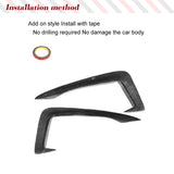 Carbon Fiber Front Bumper Upper Fog Canard Splitters Fins For Audi A4 B9 Sline Front Bumper Racing Canards No for Base or S4