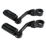 Adjustable Highway Foot Pegs Footrest 1 1/4" Long Angled Mount Kit Fit Fit For Harley 32mm Engine Guards