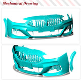 Dry Carbon Car Front Bumper Lip Spoiler for BMW 8 Series G14 G15 G16 M Sport 2018 - 2022 Car Front Lip Spoiler Splitters