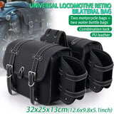 Motorcycle Saddlebags - Large Capacity Waterproof Side Bags for Harley Sportster XL 883, Honda, Yamaha, Suzuki Durable Black