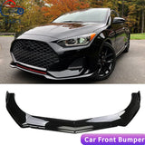 For Hyundai Veloster Turbo Car Front Bumper Chin Lip Spoilers Body Kits Splitter Skirt Diffuser Protection Guard Covers