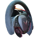 For Corvette C7 Steering Wheel Cover Dry Carbon Fiber