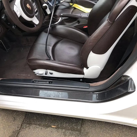 For Porsche 997 Door Sill Cover Panels Carbon Fiber LH+RH