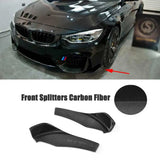 Carbon Fiber Front Bumper Lip Canards Splitters Flaps for BMW F80 M3 F82 F83 M4 2014 - 2018 Car Side Skirts Bumper Extention Lip