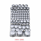 Motorcycle 87 pcs Chrome Black ABS Bolt Toppers Caps Cover Set For Harley Softail Twin Cam 1984-2006 2007-2013