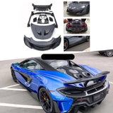 Dry Carbon Fiber Front Bumper Lip Rear Diffuser Side Skirts Rear Spoiler For McLaren 540C 570S Body Kits 600L Style