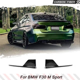 Car Rear Canards for BMW 3 Series F30 M Sport  2012-2018 Carbon Fiber Spoiler Rear Splitters Bumper Flaps Bumper Aprons