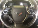 Fits Corvette C7 Steering Wheel Cover Dry Carbon Fiber