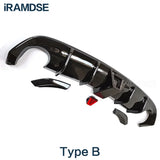 Rear Diffuser for Volkswagen Scirocco R GLossy BLack Car Body Kit R20 2009 - 2014 15 16 17 Plastic Splitter Lip Bumper Spoiler