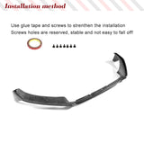 Carbon Fiber Car Front Bumper Lip Splitters Spoiler for Audi A4 B9 S-Line S4 B9 2017-2020 Car Front Body Kits Apron No for A4