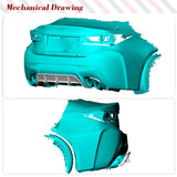 Carbon Fiber Rear Center Diffuser For Lexus RCF 2015-2019 Car Bumper Splitter Under Panel Car Bodykits Extension