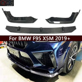 For BMW F95 X5M 2019+ Carbon Fiber Front lip Diffuser Front Bumper Diverter Spoiler Diffuser chin Modified and upgraded body kit