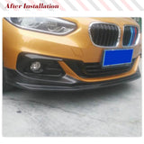 Car Front Bumper Lip Splitters Spoiler for BMW 1 Series F20 F21 Hatchback 2011 - 2014 Base Version Carbon Fiber Front Body Kits
