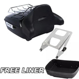 King Pack Trunk Mount Rack Fit For Harley Tour Pak Touring 14-24 Gloss Black