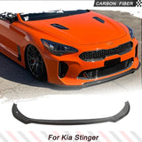 Carbon Fiber Car Front Bumper Chin Lip Spoiler For KIA Stinger GT EX Hatchback 4-Door 2018-2022 Front  Lip Spoiler Guard