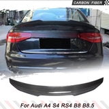 Car Rear Trunk Racing Spoiler Boot Lip Wing Spoiler For Audi A4 B8.5 A4 Sline 2013 2014 2015 2016 Carbon Fiber Rear Spoiler Lip