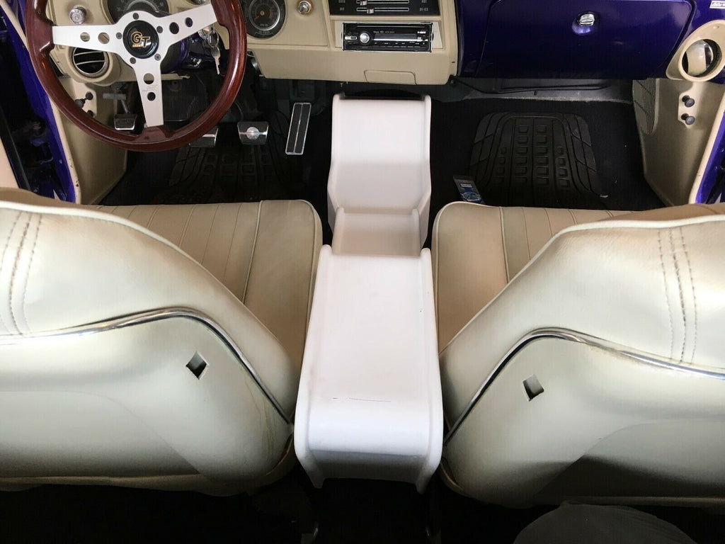 Chevelle / GTO split rear seat center console, restomod, cupholders, d Chevelle / GTO split rear seat center console, restomod, cupholders, d