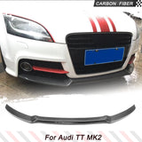 Carbon Fiber / FRP Car Front Bumper Lip Spoiler Splitters for Audi TT Coupe 2013 - 2014 TTS 2008 - 2013 MK2 Car Styling
