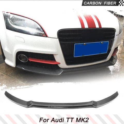 Carbon Fiber / FRP Car Front Bumper Lip Spoiler Splitters for Audi TT Coupe 2013 - 2014 TTS 2008 - 2013 MK2 Car Styling