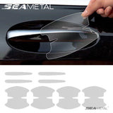 8PCS Universal Car Door Handle Bowl Scratch Protective Stickers Transparent Car Handle Anti-collision Protection Strip