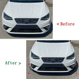 Front Bumper Spoiler Lip Splitter Kit For Seat Ibiza Standard/FR MK5  2018+ Canard Spoiler Body Kit Gloss Black and Carbon Look