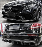 Real Carbon fiber Front Lip Spoiler Rear Bumper Diffuser Side Body Skirt Exhaust Tips For Mercedes Benz W213 E200 E260 E300 E63