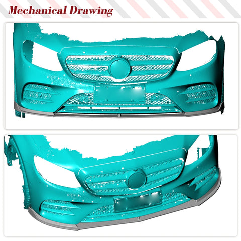 Car Front Bumper Lip Spoiler For Mercedes Benz W213 E300 E400 E350 Sport 2016-2020 Front Bumper Lip Chin Carbon Fiber Body Kits