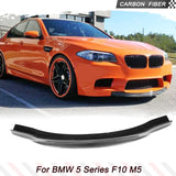 For BMW 5 Series F10 Real M5 Front Bumper Lip Spoiler Splitters Apron 2012 - 2016 Carbon Fiber / FRP Not for Aftermarket Bumper