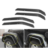 Fender Front Rear Flares For Jeep Wrangler JK 07-17 Extension Widening ABS Black 4pcs Wider Wheel Protector OffRoad Fender Flare